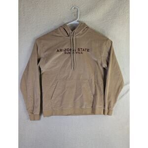 Arizona Sun Devils Hoodie Sweatshirt Mens Medium Beige Corduroy Skater Y2K